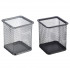 Стакан металлический квадрат, цвет ассорти, черн., серый, WENZER OFFiCE /804