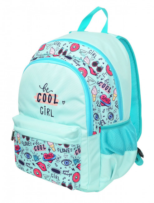 Рюкзак Schoolformat SOFT 2 STAY COOL 21 л бирюз. 42х31х16 см мягкий 2 отд. молния д/девочек