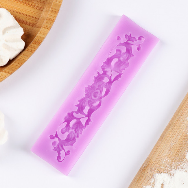 Силиконовый молд Доляна «Лепнина», 14×4 см, цвет МИКС