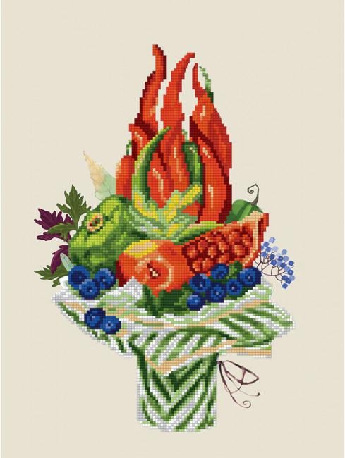 Алмазная мозаика "Вкусный букет" 40 х 30 см, ФРЕЯ/ALVR-121 Алмазная мозаика "Вкусный букет" 40 х 30 см, ФРЕЯ/ALVR-121