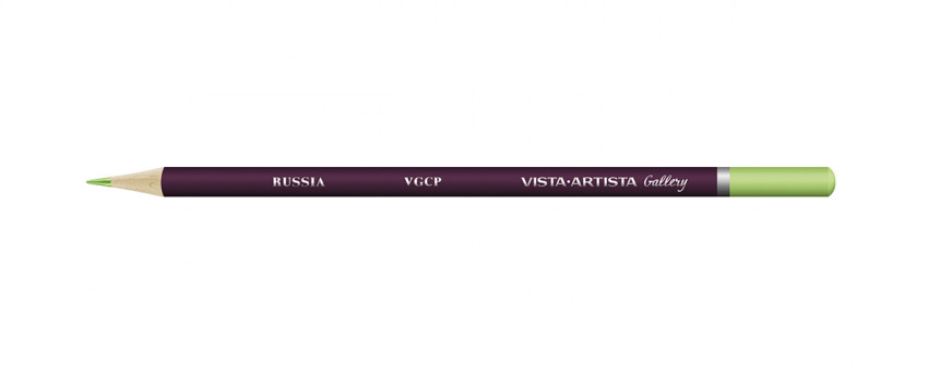 Карандаш цветной художественный заточенный 602 салатовый, Gallery VISTA-ARTISTA/VGCP 602 (6)