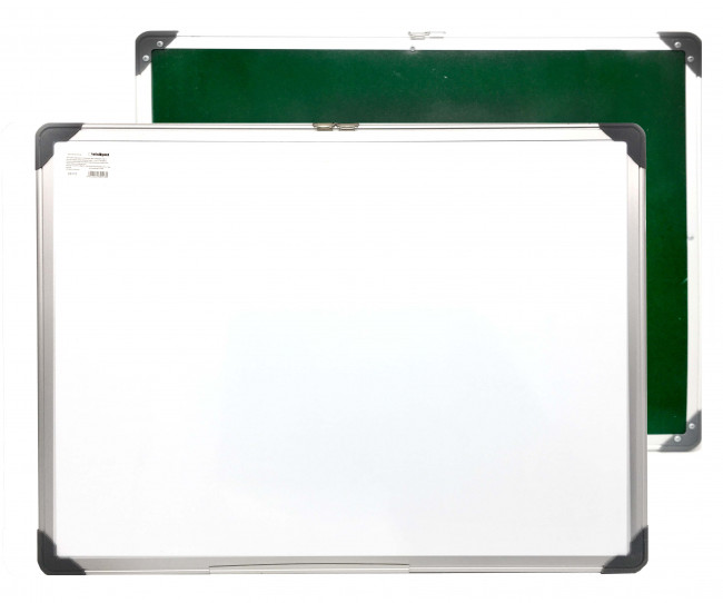 Доска офисная магнитно-маркерная 900х1200мм  (белая/зеленая) алюмин. узкая рамка  INTELLIGENT (CD-115) (1/1/8)