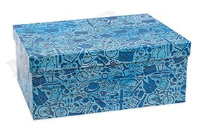 Одинарная прямоугольная коробка "Джентельменский набор" 15 х 9,5 х 6 см ПП-3332