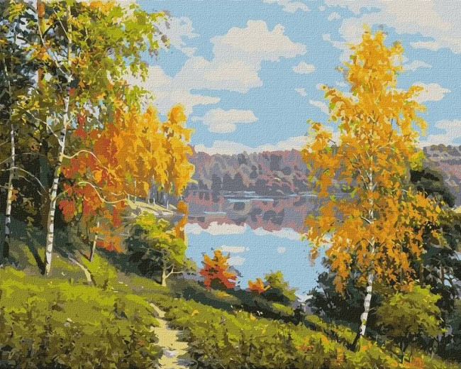 Картина по номерам "Осенний день" 40*50см, RK010, картонная упаковка Картина по номерам "Осенний день" 40*50см, RK010, картонная упаковка