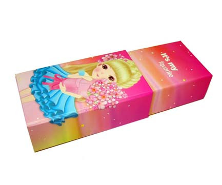 Пенал   BM-802 короб-трансформер (стакан для ручек), "Девочка с цветами" цв. асс. (1/12/240)