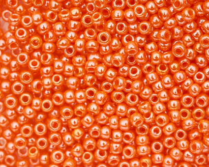 Бисер "ASMAR" размер №12, вес: 450 г, оранжевый перламутровый