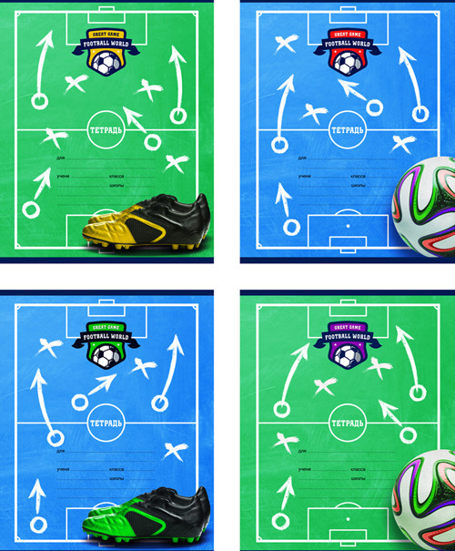 Тетрадь 18л. клетка Footbal World (БиДжи) (20/160)