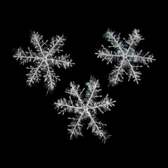 Елочное украшение снежинки d=15 см (3 шт./уп.)