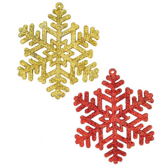 Елочное украшение "Снежинка" 9см, 2 шт, Микрос/ч47246