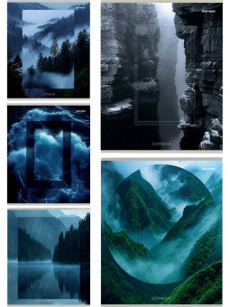 Тетрадь перевертыш 48 клетка "Великолепие природы - 2", скрепка, Проф-Пресс/Т48-5335 (5/100)