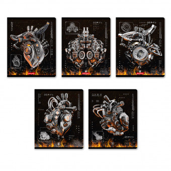 Тетрадь 96 клетка "Железное сердце" скрепка, Светоч/96ТЕТк-007 000779 (5)