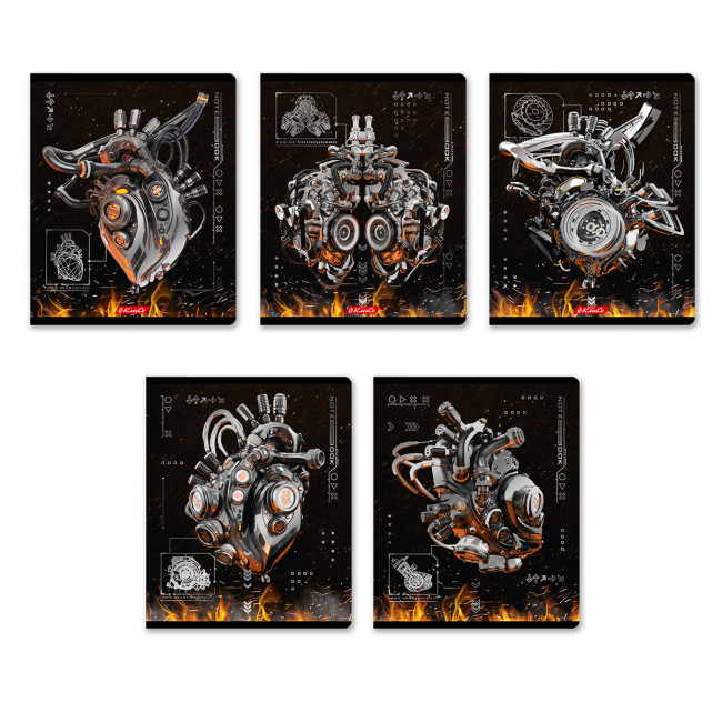 Тетрадь 96 клетка "Железное сердце" скрепка, Светоч/96ТЕТк-007 000779 (5)