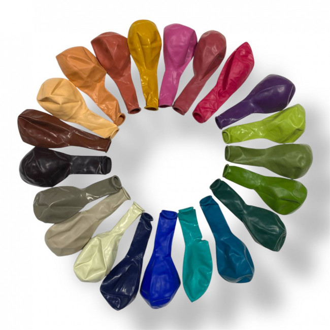 Набор воздушных шаров размер 12, ретро-цвета, 100шт, MAG-260130