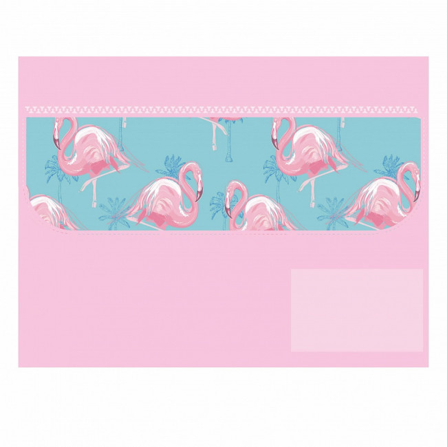 Папка для труда А4 раскладная на липучке с дизайном, ткань, картон, 325/240 (25) (ПТР-10, ФЛАМИНГО И ПАЛЬМЫ 2022), ПТР-10-6