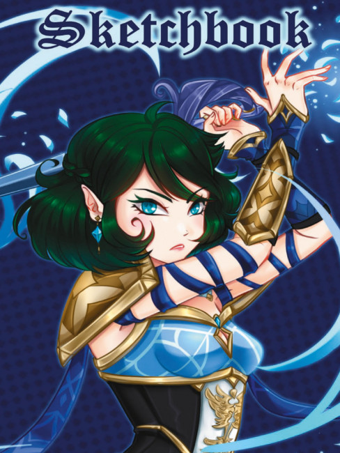 Скетчбук "Аниме. Девочка- воин". Формат:130х210х10 160стр, Проф-Пресс