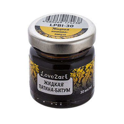 Жидкая патина-битум 30 мл коричневый, Love2art/LPBI-30