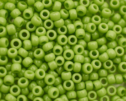 Бисер "ASMAR" размер №12, вес: 450 г, салатовый глянцевый, непрозрачный
