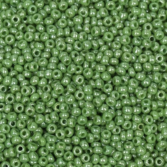 Бисер "ASMAR" размер №8, вес: 450 г, салатовый перламутровый