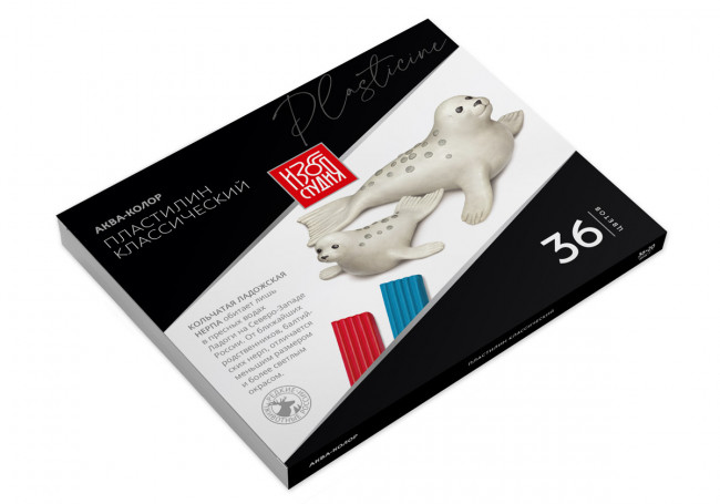 Пластилин 36цв 720г классический "Изостудия" Аква-колор/IZO-MC36