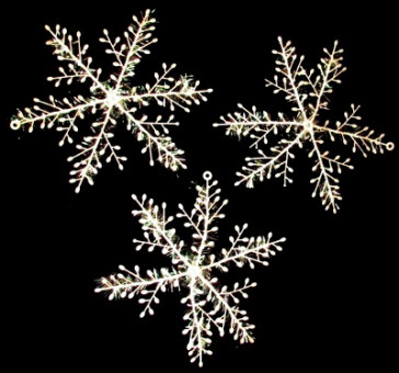 Елочное украшение снежинки d=22 см (3 шт./уп.)