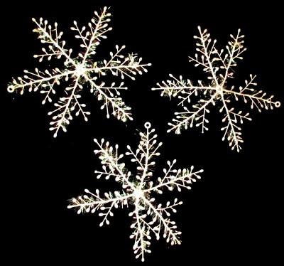 Елочное украшение снежинки d=22 см (3 шт./уп.)