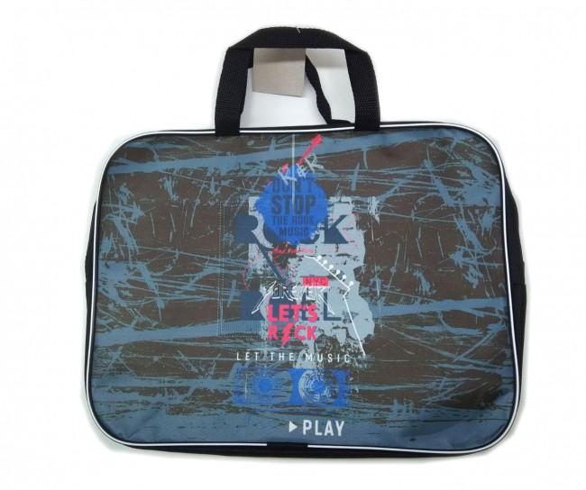 Папка для тетрадей "deVENTE. Do Not Enter" A4 (35x27x2 см) текстильная, на молнии с трех сторон, с текстильными ручками увеличенной длины 24 см