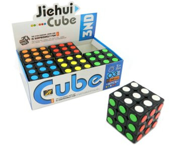 Кубик-Головоломка CQ-54 3*3, грань 5.5см, черная основа, круги, в к/кор (6/288) Кубик-Головоломка CQ-54 3*3, грань 5.5см, черная основа, круги, в к/кор (6/288)