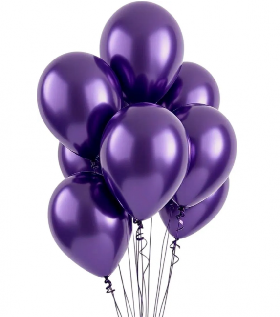 Набор воздушных шаров размер 12, хромовые, 5видов, 50шт, MAG-260132