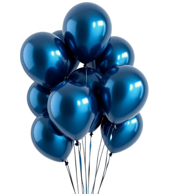 Набор воздушных шаров размер 12, хромовые, 5видов, 50шт, MAG-260132