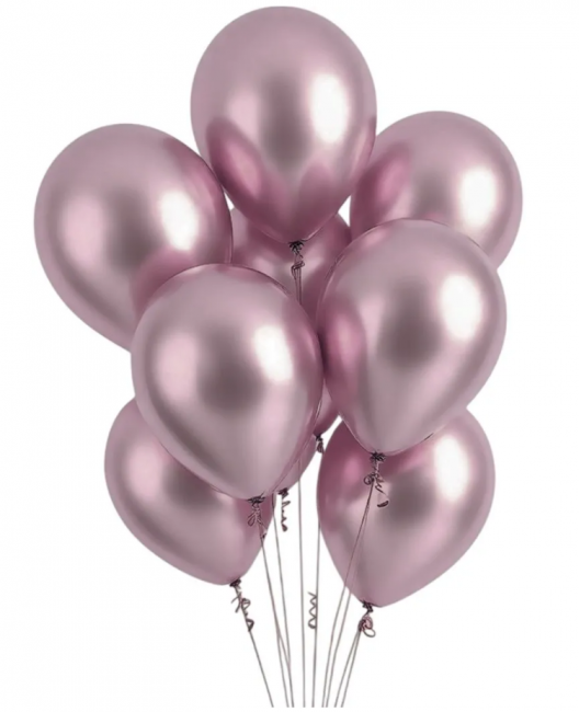 Набор воздушных шаров размер 12, хромовые, 5видов, 50шт, MAG-260132