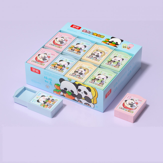 Ластик 37х27х6,5мм "Панда", в индивидуальной пластиковой упаковке, LOU FOR/ER-921 (24)