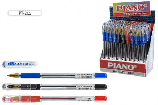 Ручка шариковая 0,5мм "GOLD" на масляной основе, цвет чернил в цвет ручки, PIANO/PT-205 (50)