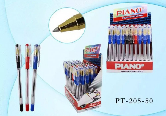 Ручка шариковая 0,5мм "GOLD" на масляной основе, цвет чернил в цвет ручки, PIANO/PT-205 (50)