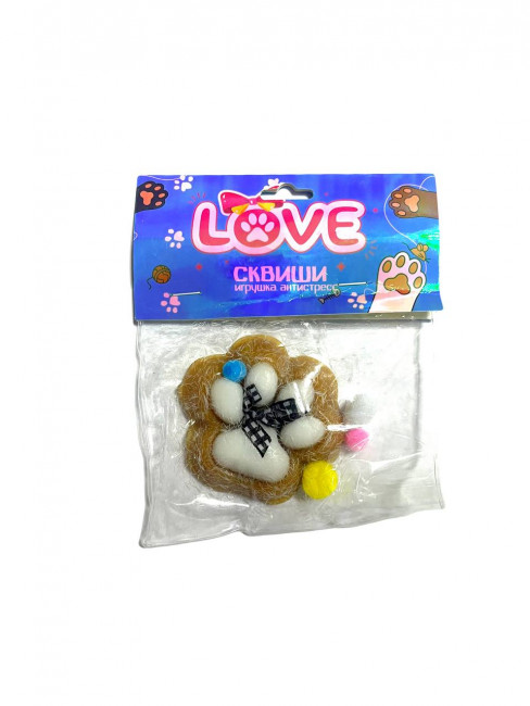 Сквиш-лапка "love", (12)