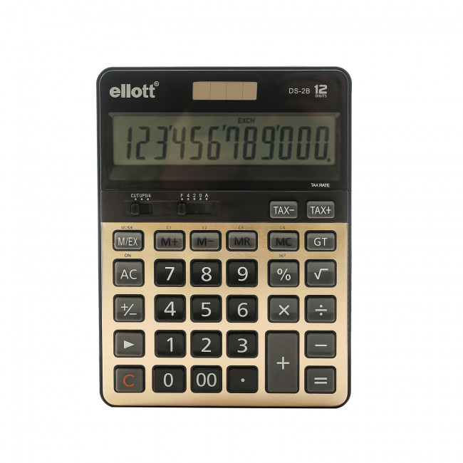 Калькулятор 12- разрядный настольный 195*145*42, чёрный, ELLOTT/ET-2524-K (10/60)