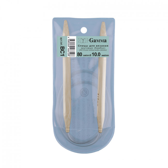 Спицы  GAMMA круговые   BC1   бамбук  d 10.0 мм  80 см  1 шт (10)