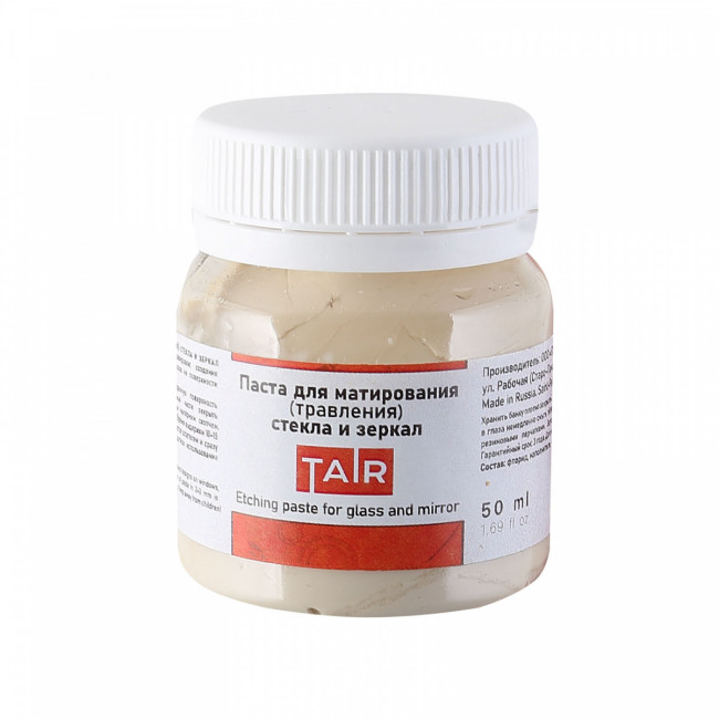 Паста для матирования (травления) стекла и зеркал 50мл ТАИР 1212219