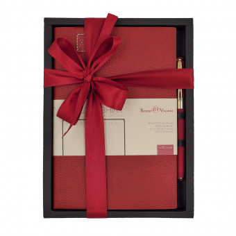 Подарочный набор: недатированный ежедневник А5 "Trend"+ ручка «Monaco», бордовый, BV/3-516/07-2