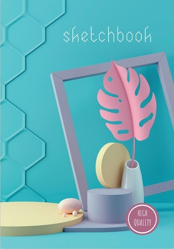 Скетчбук А5 "Абстрактность" (жест подложка, на спирали, 50л, крафт блок) 50-1690