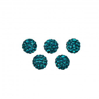 Бусина 8мм пластик, №15 бирюзовый, 5шт, Zlatka/BWM-08 №15