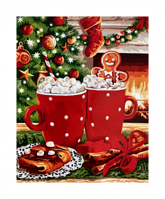 Картина по номерам "Какао с маршмэллоу" 40*50, GLA53, мягкая упаковка