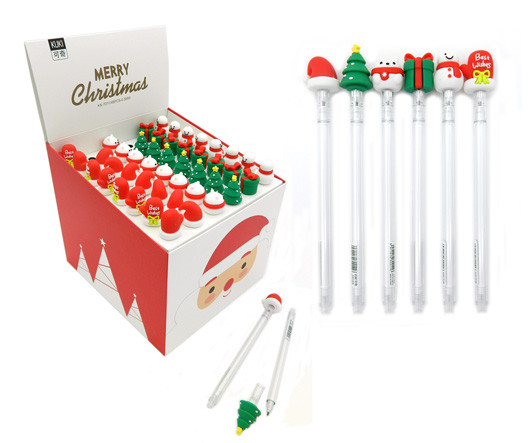 Ручка фигурная гелевая CM-90/CB-118 "Новогодняя" черная, 0,5мм, с фигуркой на колпачке в ассортименте (48/48/1728) Ручка фигурная гелевая CM-90/CB-118 "Новогодняя" черная, 0,5мм, с фигуркой на колпачке в ассортименте (48/48/1728)