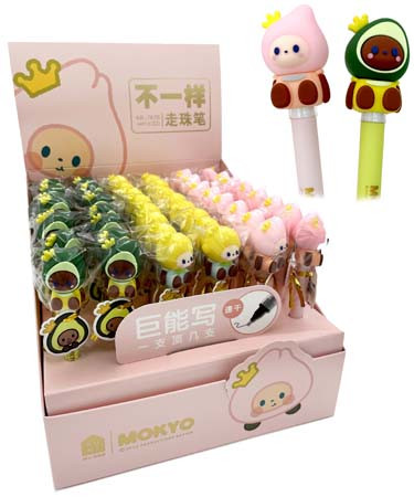 Ручка фигурная роллер "Фрукты короли" (черн) 0,5мм, игольчатый стержень.с фигуркой на колпачке, CM-86 KK-7676 (48/48/1728) Ручка фигурная роллер "Фрукты короли" (черн) 0,5мм, игольчатый стержень.с фигуркой на колпачке, CM-86 KK-7676 (48/48/1728)