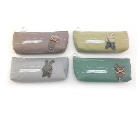 Пенал   BW-69/BV-369 "Аппликация с листочком" косметичка, ткань, в пл упак, асс (2/4/288)