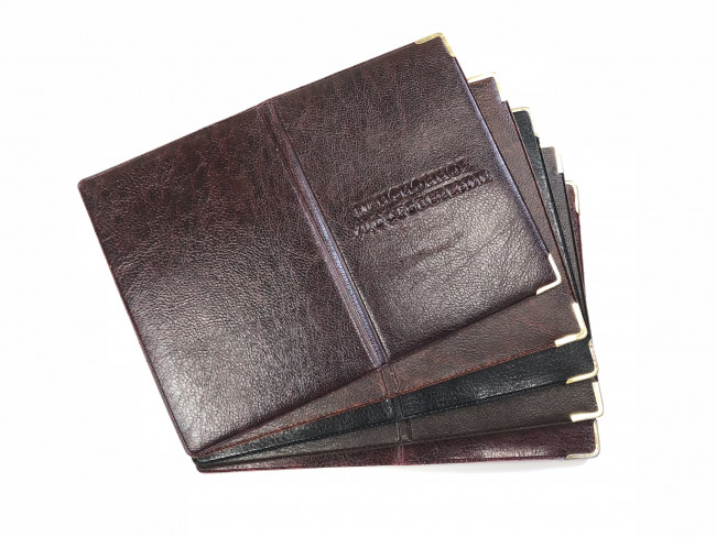 Обложка на пенсионное удостоверение из ПВХ лак с тиснением