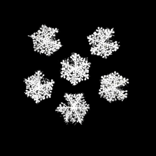 Елочное украшение снежинки d=6 см (6 шт./уп.)