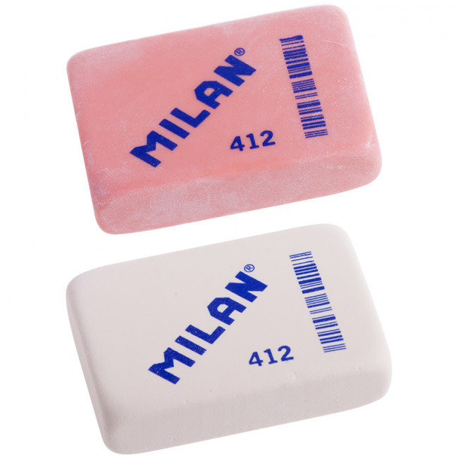 Ластик "412", прямоугольный, синтетический каучук, 52*35*13мм (MILAN) (Испания) (12/300)