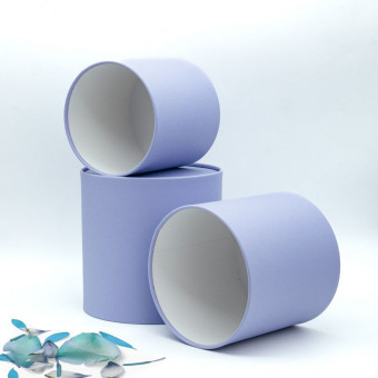 Набор коробок 3в1 "Цилиндр", d14-18см, цвет нежно-фиолетовый, Микрос/Ч37129 Набор коробок 3в1 "Цилиндр", d14-18см, цвет нежно-фиолетовый, Микрос/Ч37129