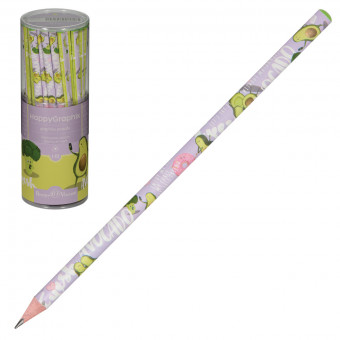 Карандаш 2мм НВ чернографитовый "HappyGraphix. Авокадо. Селфи", BV/21-0030/55 (50)
