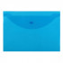 Папка-конверт на кнопке "Attomex" A4 (330x240 мм), 120 мкм, полупрозрачная синяя (10)